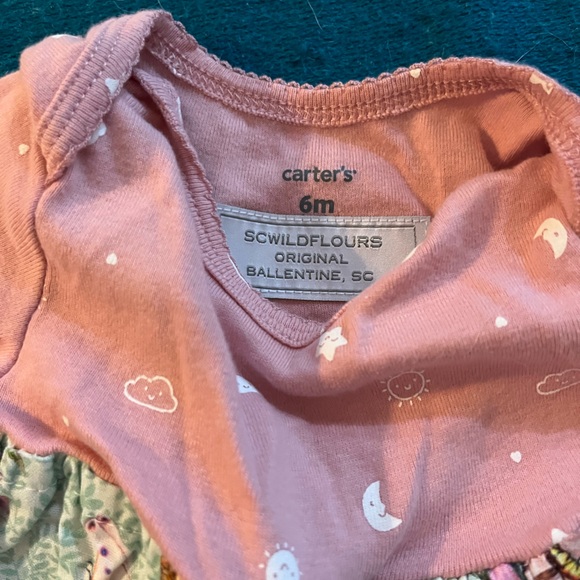 Baby girl 6 month SC Wildflour pink onesie dress - Picture 3 of 3